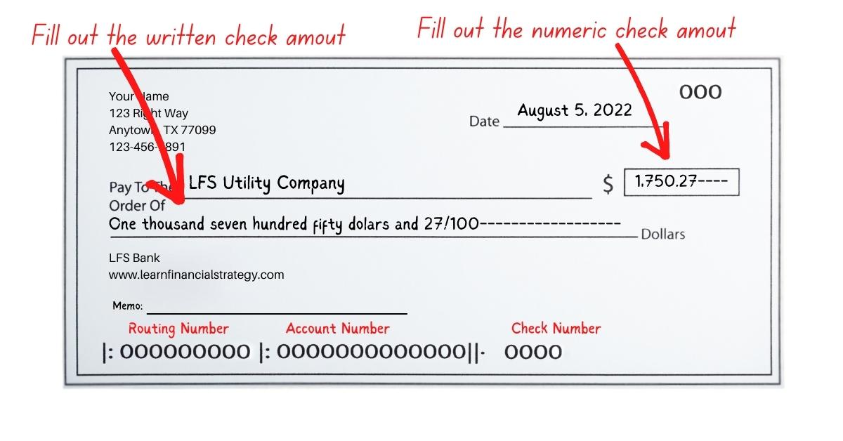 numeric and written check amounts