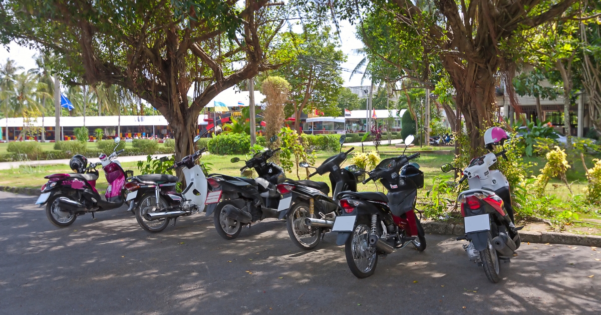 scooters at the park